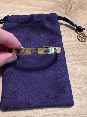 Tory Burch Gold Logo Bangle